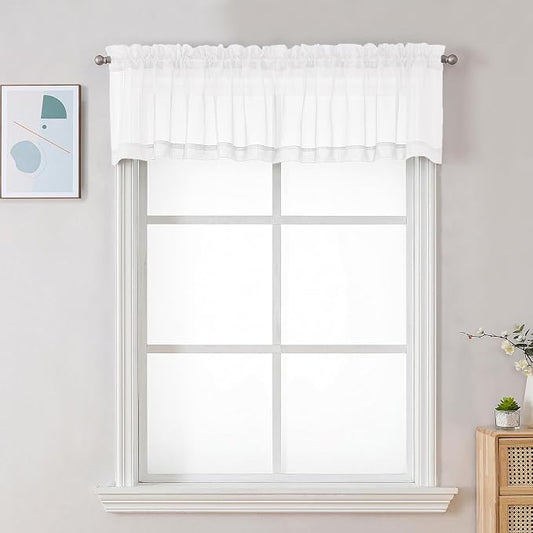 Chyhomenyc Sheer White Valances by Chyhomenyc