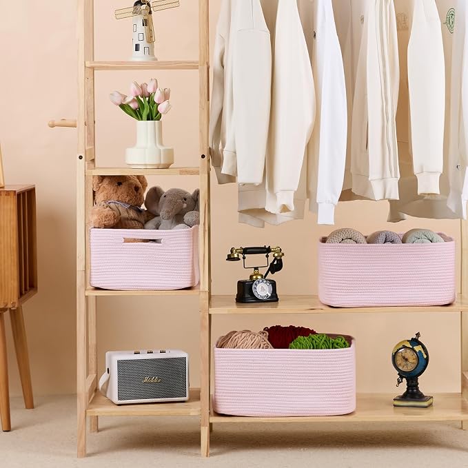 Large Storage Baskets for Shelves, Closet Organizers Bins for Clothes Blanket - Image 3