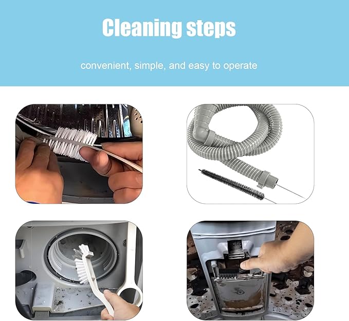 Washing Machine Cleaning Brush, Dryer Cleaning Brush, Crevice Brush - Image 4