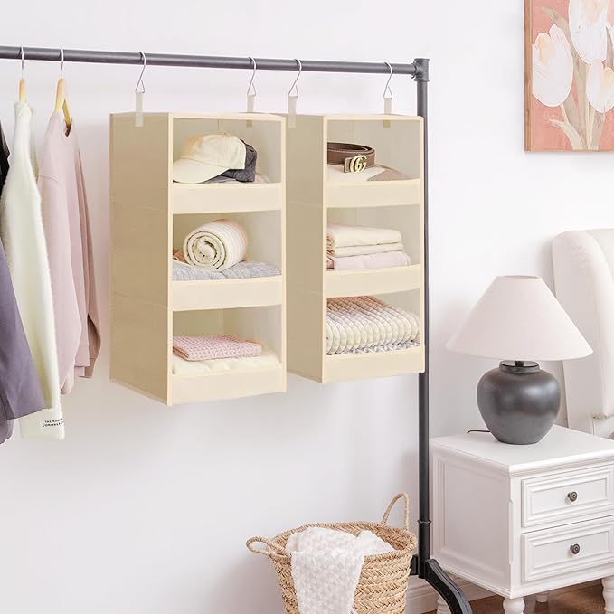 GRANNY SAYS 3 Shelf Hanging Closet Organizers and Storage, Collapsible Closet - Image 6