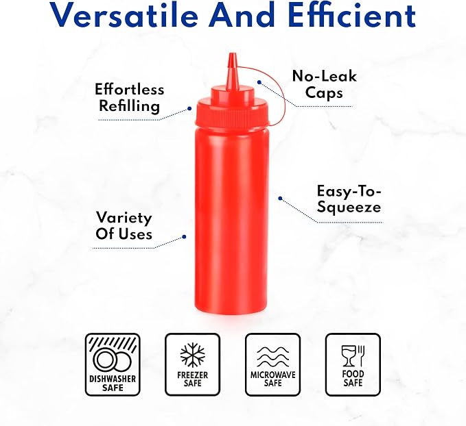 New Star Foodservice Squeeze Bottles, Wide Mouth, 16 oz - Image 7