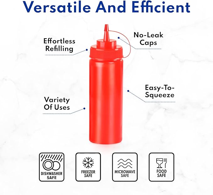 New Star Foodservice 26115 Squeeze Bottles, 8 oz - Image 6