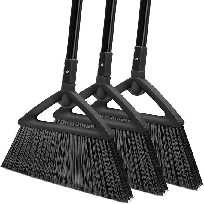 3PCS Heavy Duty Angle Broom, Long Pole Brooms by SZJYHQY
