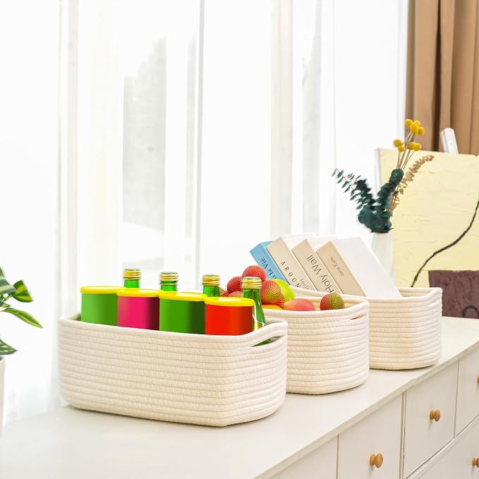 Small Storage Baskets for Organizing, Organizing Baskets for Shelves, Small - Image 4