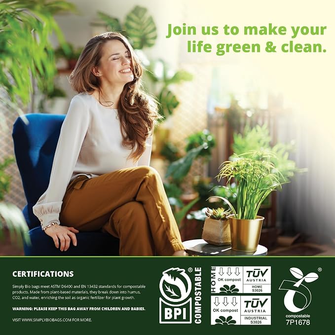 Simply Bio 13 Gallon Compostable Trash Bags Liners - Image 5
