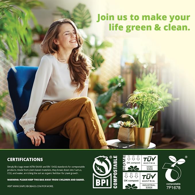 Simply Bio 3 Gallon Compostable Trash Bags Liners - Image 6