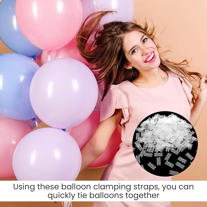 300 Pcs Balloon Ties Plastic Balloon Clips - Image 3