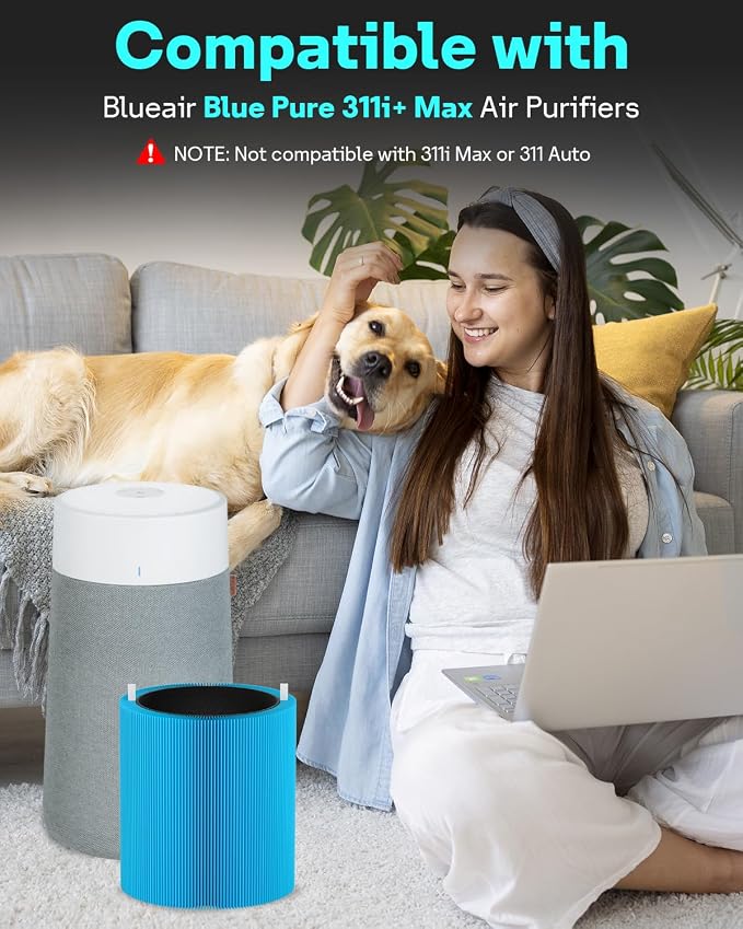 Leemone 2 Pack Blue Pure 311i+ Max AllergenBlock Filter Compatible - Image 3