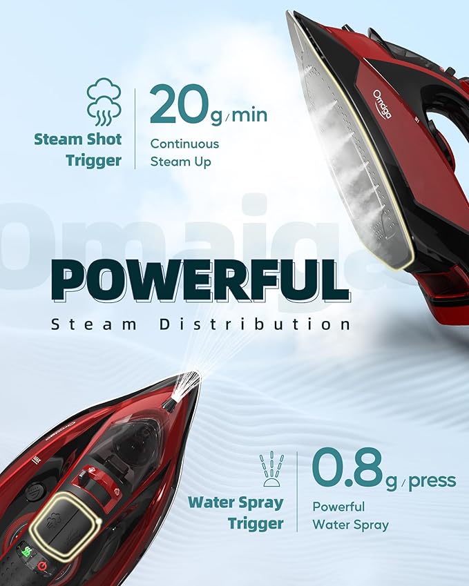 Cordless Iron for Clothes - 1500W Steam Iron - Image 3