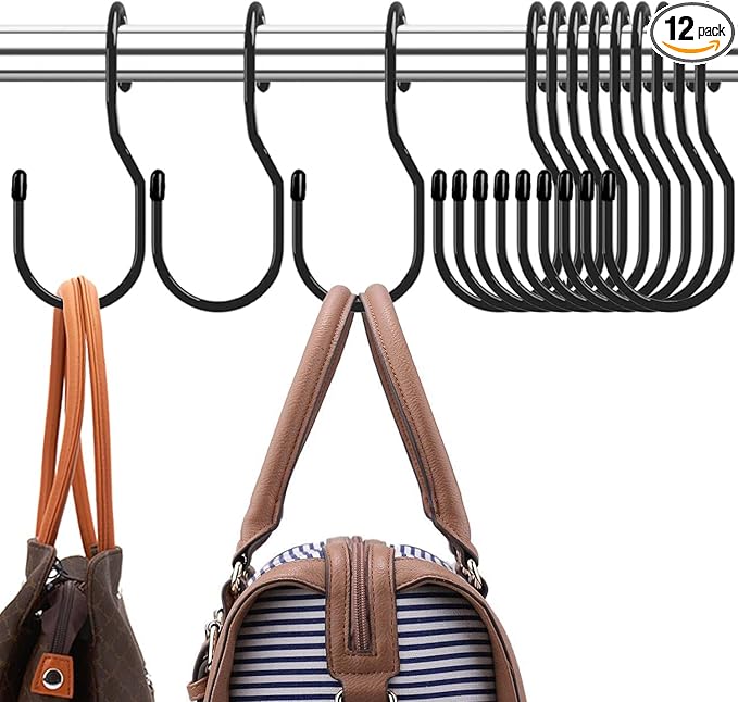 Purse Hanger for Closet, Unique Twist Design Bag Hanger Purse Hooks, 5 inch by DHYLRICHER