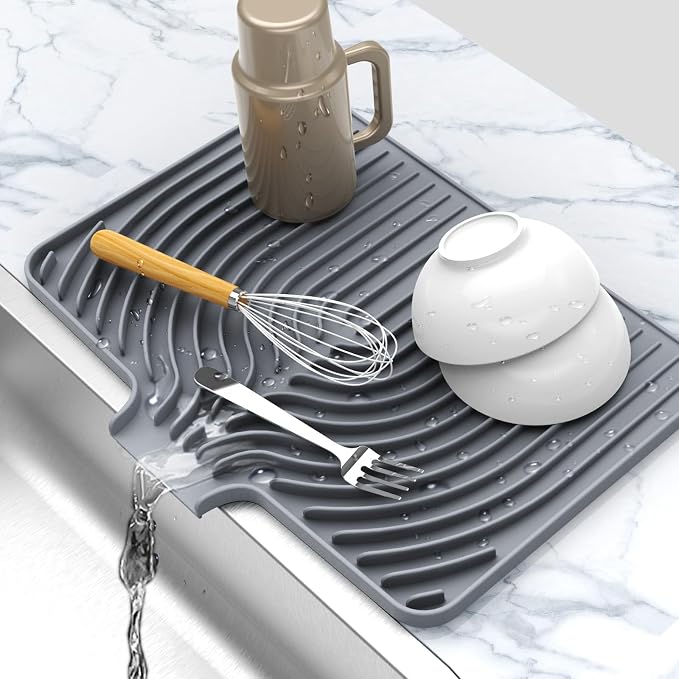 Dish Drying Matt for Kitchen Counter, Kitchen Dry Mats for Dishes Drying Pad by JIUBAR