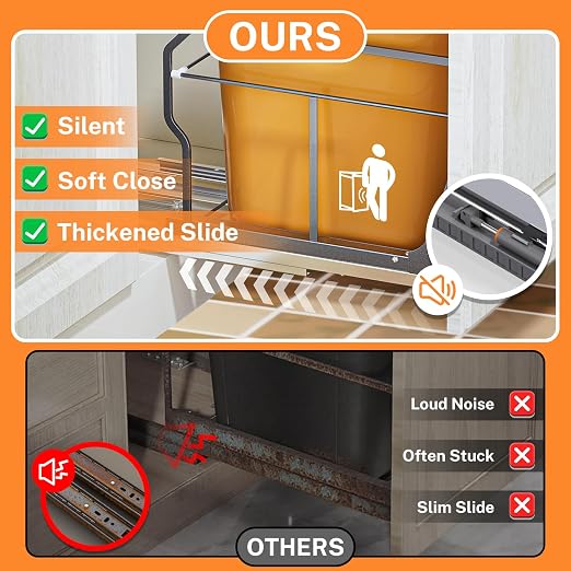 YJHome Pull Out Trash Can Under Cabinet - Image 4