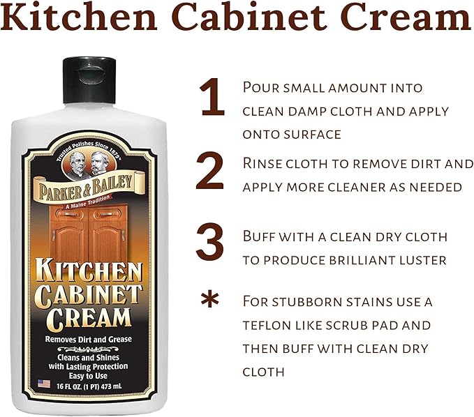 Parker and Bailey Kitchen Cabinet Cream-Wood Cleaner-Grease Remover 16 oz - Image 6