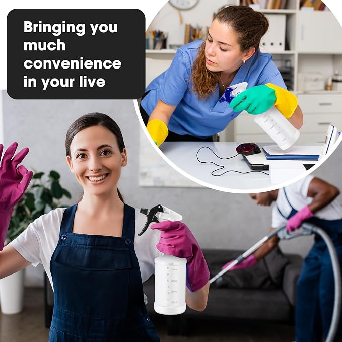 Eccliy 12 Pcs 16 Oz Plastic Spray Bottle, Adjustable Empty Reusable Sprayer - Image 5