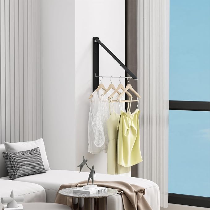 Clothes Drying Rack for Laundry Drying Rack Wall Mounted Clothes Hanger Rack - Image 3