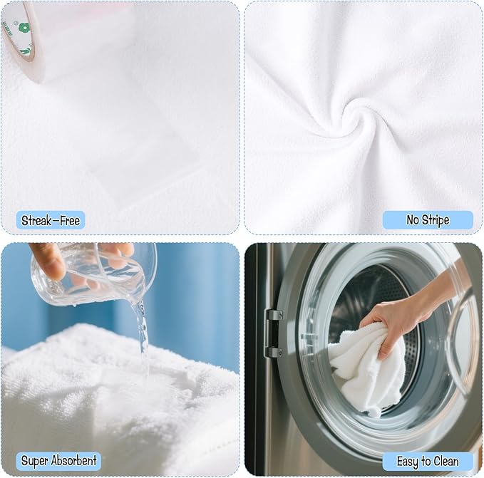 6 Pack Extra Large Microfiber Cleaning Cloths 20"x30", Lint-Free Reusable Towels - Image 6