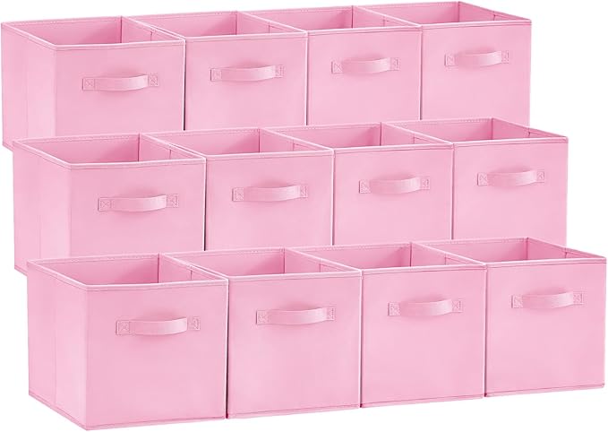 Lifewit 12 Packs Storage Cubes, 11 Inch Cube Storage Bins, Foldable Decorative by Lifewit