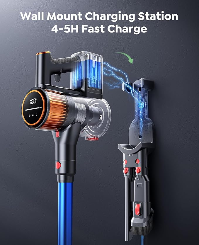 Cordless Vacuum Cleaner, 45Kpa 550W 60Mins Vacuum Cleaners - Image 7