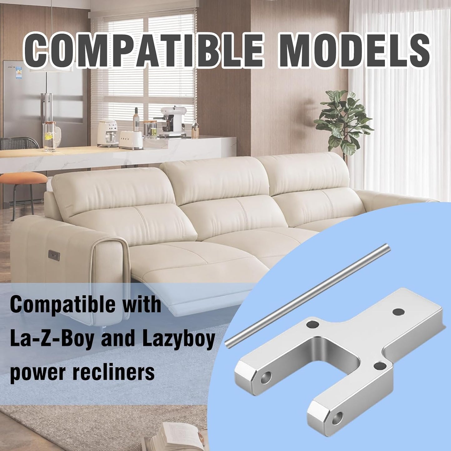 Recliner Replacement Part for Metal Toggle Drive Connector,Compatible with All La-Z-Boy/Lazyboy Power Recliners