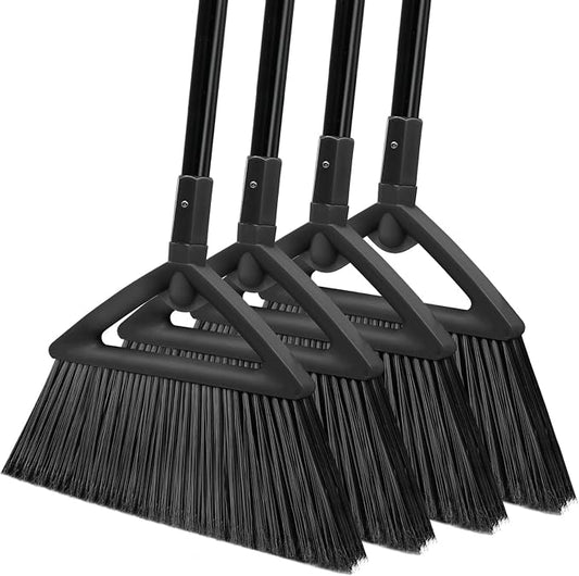 4PCS Heavy Duty Angle Broom, Long Pole Brooms by SZJYHQY
