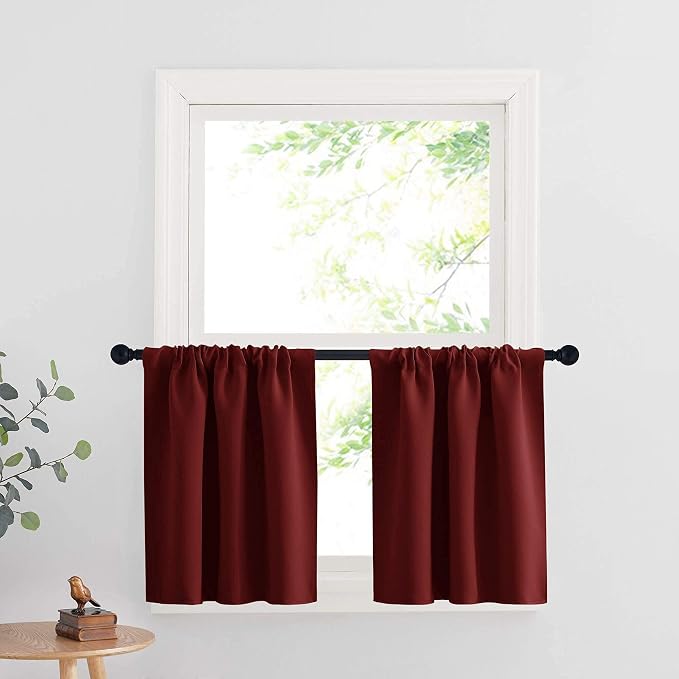 RYB HOME Short Curtains for Bathroom by RYBHOME