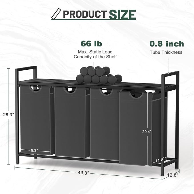 Laundry Hamper, Laundry Sorter - Image 6