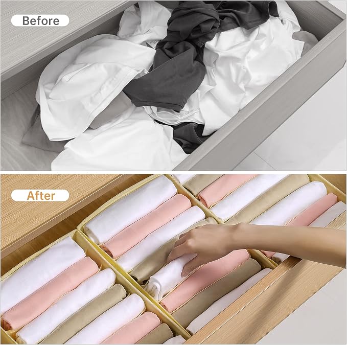4 Packs T-shirt Drawer Organizers - Image 5