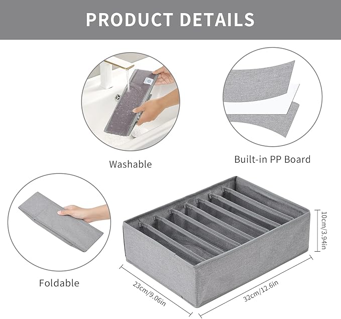 Qozary 4 Pack Drawer Organizers - Image 4