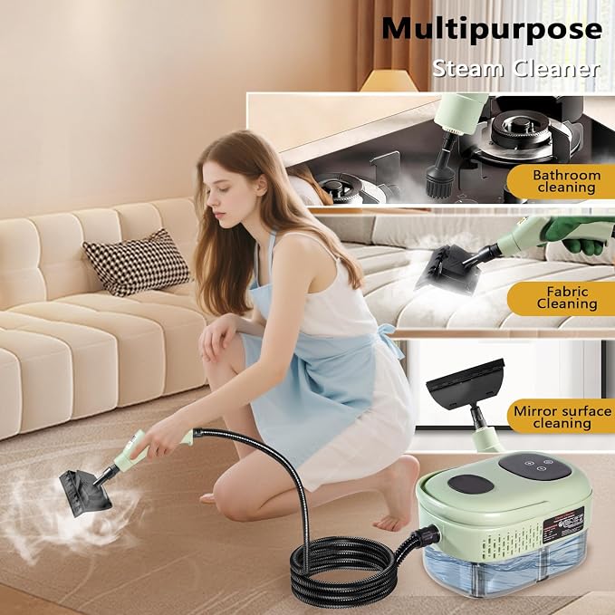 Steam Cleaner, 15s Heat-Up, 6-Level Adjustable Handle, High Pressure Steamer - Image 2