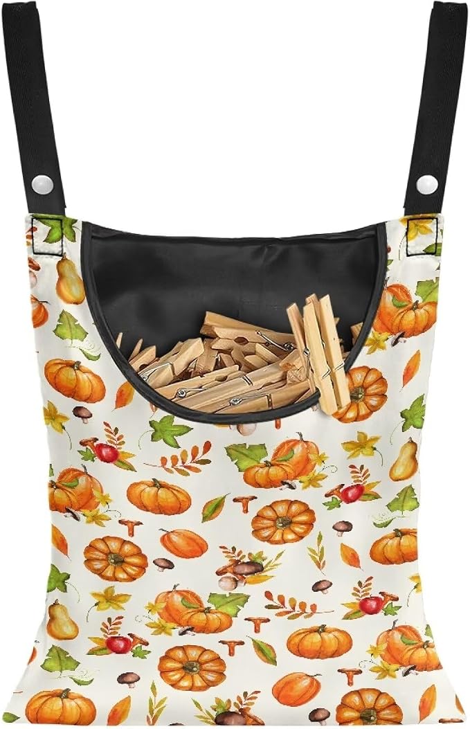 Pumpkin Print Clothespin Bag by CREAMIC