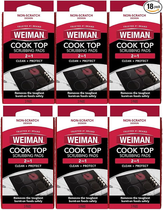 Weiman Products Cook Top Scrubbing Pad, 6 Per Case by Weiman
