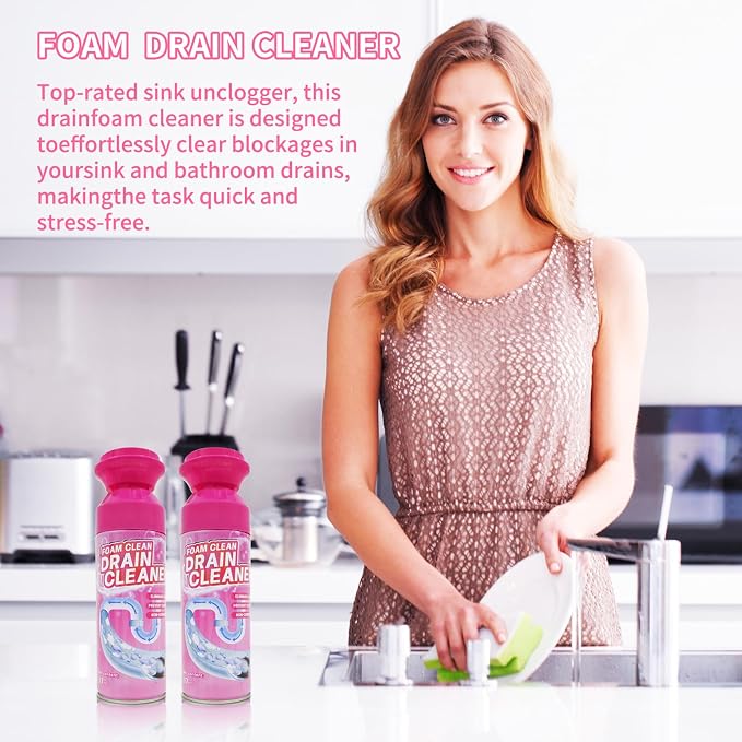 Foam Drain Cleaner, Drain Sink Cleaner and Deodorizer, Clog Remover - Image 6