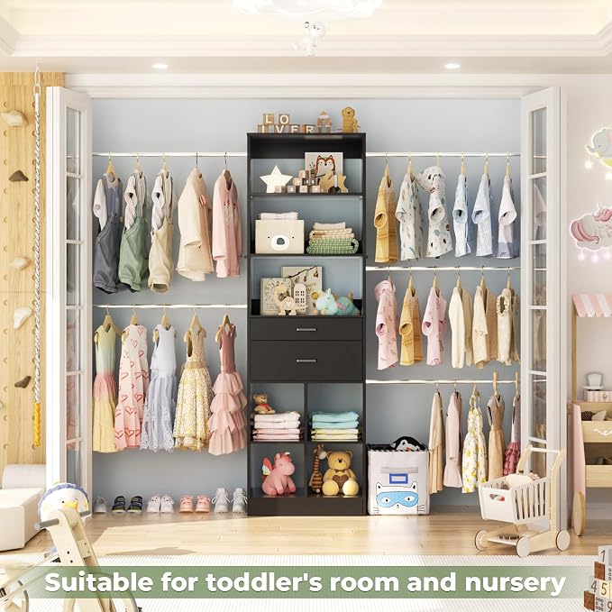Closet System, 4-8 FT Closet Organizer Tower - Image 7
