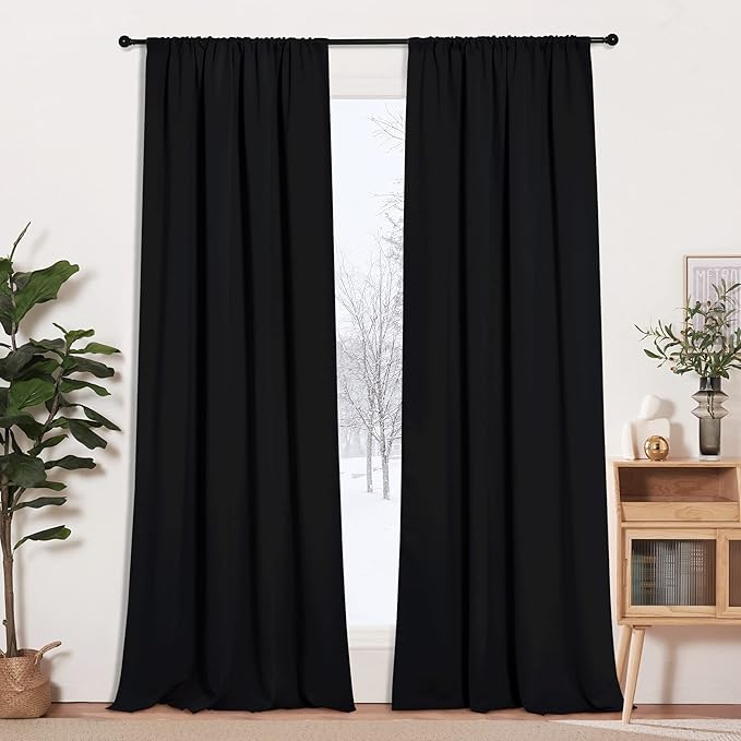 RYB HOME Blackout Curtains for Living Room, Large Window Shades for Bay Window by RYBHOME