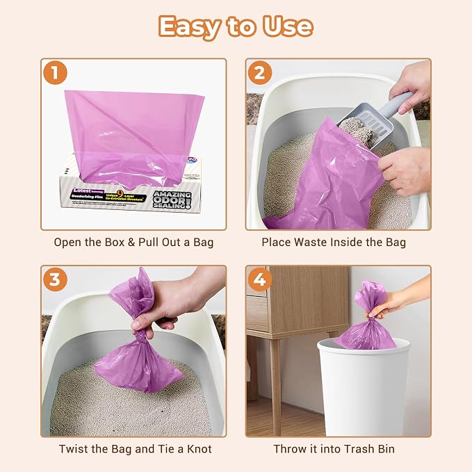 Odor Sealing Small Trash Bags Home & Food Use S-220 Count Disposable Bags - Image 5