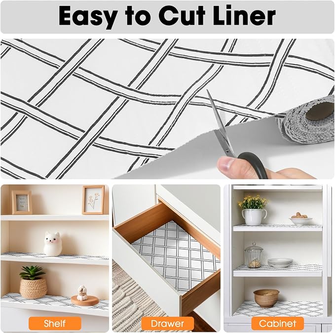 Drawer and Shelf Liners for Kitchen Cabinets Non-Adhesive Cabinet Liners Strong - Image 4