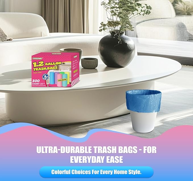 300 Count 1.2 Gallon Trash Bags - Image 5