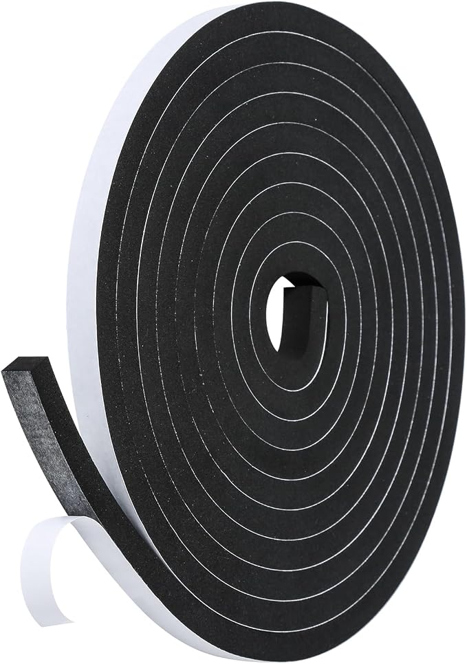 Weather Stripping Door Seal Strip- 1/2 Inch X 2/5 Inch X 13Feet, Strong Adhesive by Amzjjle