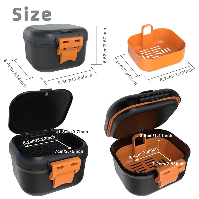 ARGOMAX Leak Proof Denture Bath Cup, Portable Soaking Denture Box, Denture Bath - Image 2