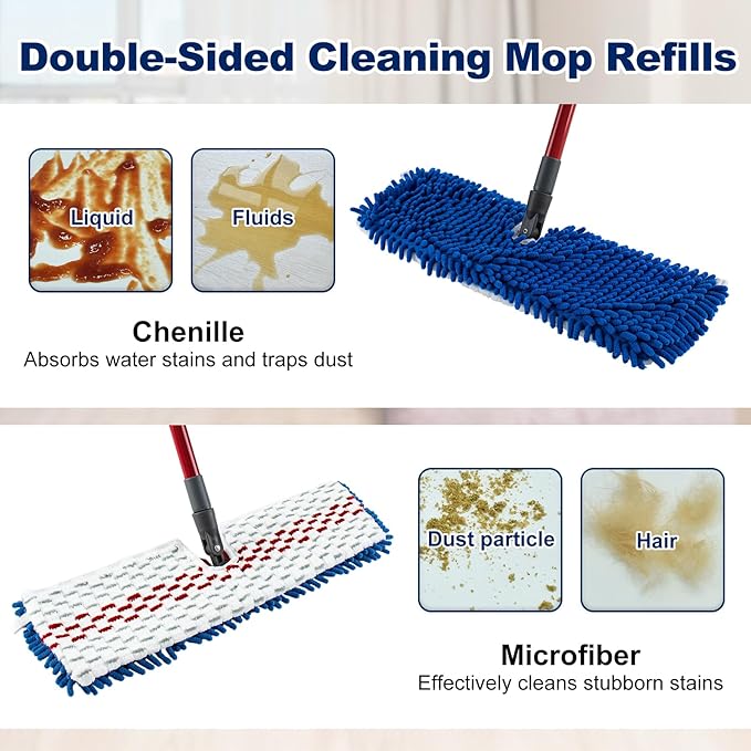 4 Pack Mop Replace Head for Ocedar Hardwood Floor'n More 3-Action Flip Mop - Image 4