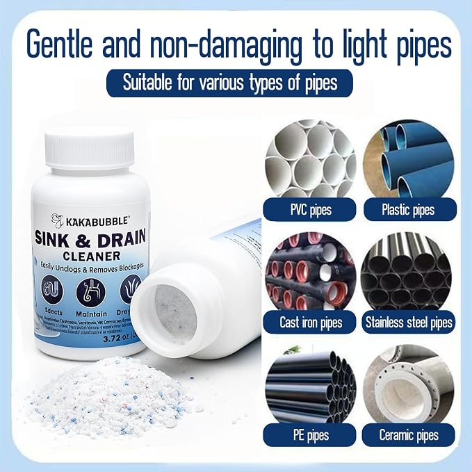 Pipe Dredge, Powerful Foaming Sink & Drain Cleaner Powder - Image 4