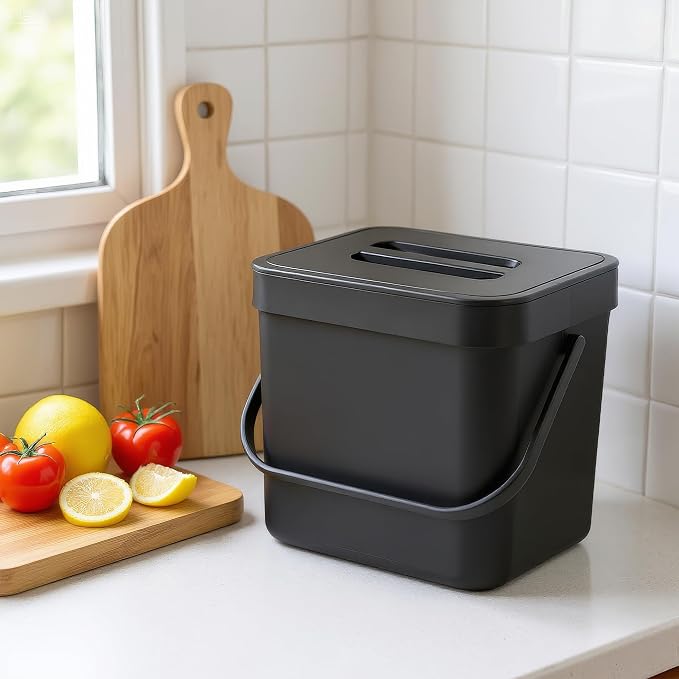Countertop Compost Bin Kitchen, 1.8 Gallons Hanging Trash Can - Image 8
