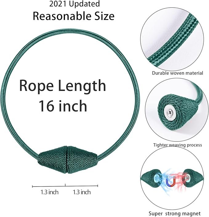 2 PCS Magnetic Curtain Tiebacks, European Style Convenient Drape Tie Backs - Image 7
