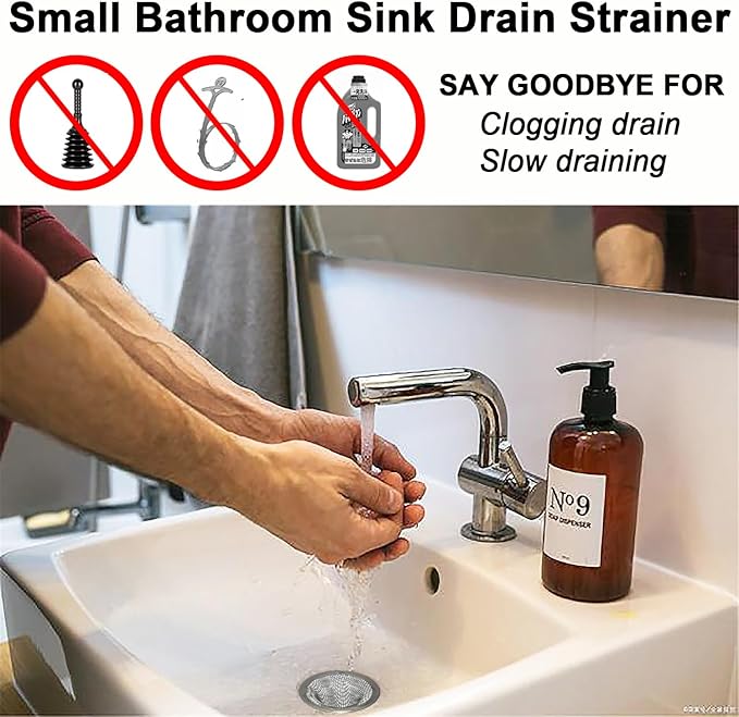 1.0" Bathroom Sink Drain Strainers, Mop Pool, RV Sink, Stainless Steel Drain - Image 6