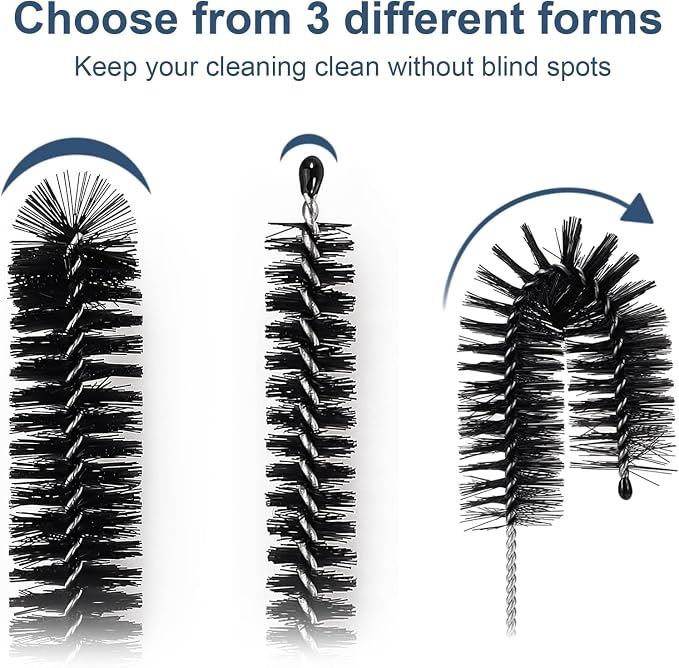 Straw Cleaner Brush Set, 12 Pieces Botthle Cleaning Brush and Nylon Tube Brush - Image 3