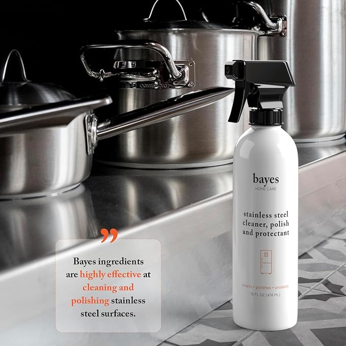 Bayes High-Performance Stainless Steel Cleaner Spray, and Protectant - Image 2