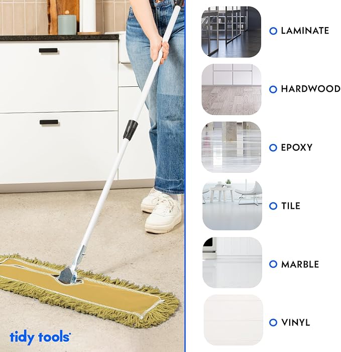 36 Inch Yellow Commercial Dust Mop & Floor Sweeper - Image 8