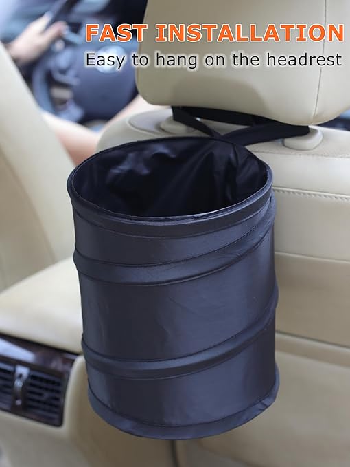 Ginsco 2 Gallons New Leakproof Car Trash Can, Compact Trash Can Pop-up - Image 5