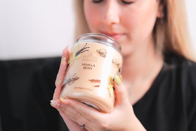Candle Vanilla Bean 22oz with Wooden Wick in a Presentation Gift Box & - Image 8