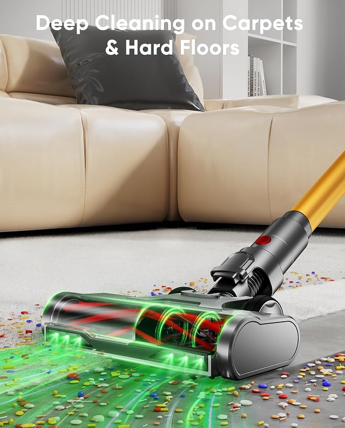 Cordless Vacuum Cleaner, 600W/50KPA, Max 70 Mins Runtime, Self-Standing Vacuum - Image 6